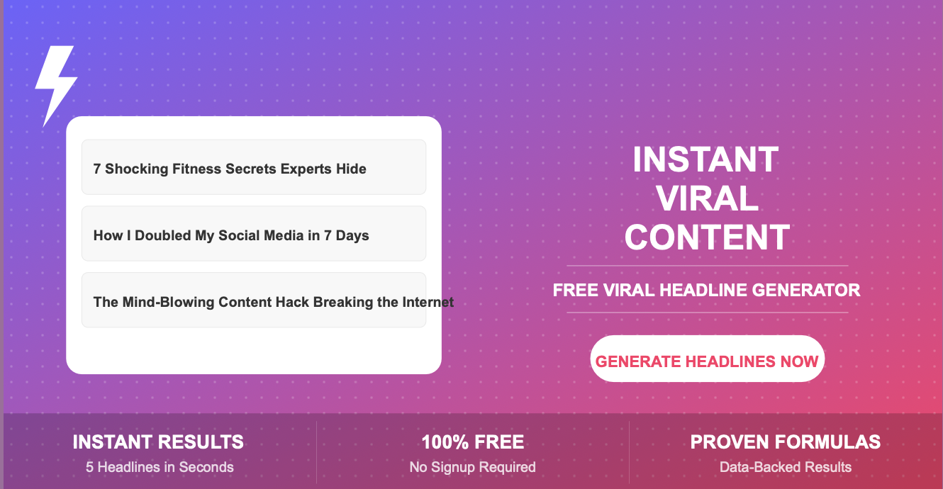 Instant Viral Content Generator